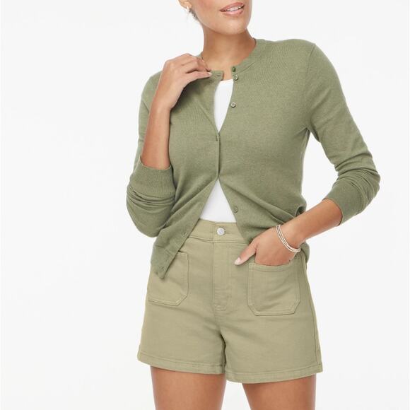 J.Crew Garment-Dyed Patch-Pocket Denim Short Sz 29 Pale Surplus Hi-Rise Stretch - Picture 2 of 7